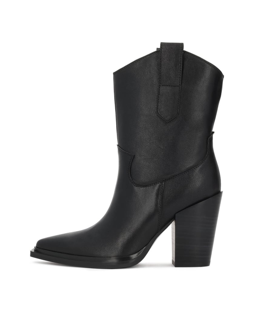Kazar-Black-leather-cowboy-boots-with-sculpted-heel-černá