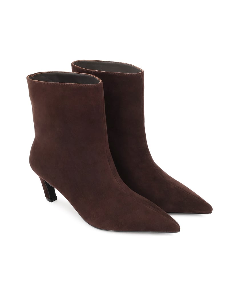 Kazar-Suede-slip-on-booties-with-extended-toe-box-tmavě-hnědá