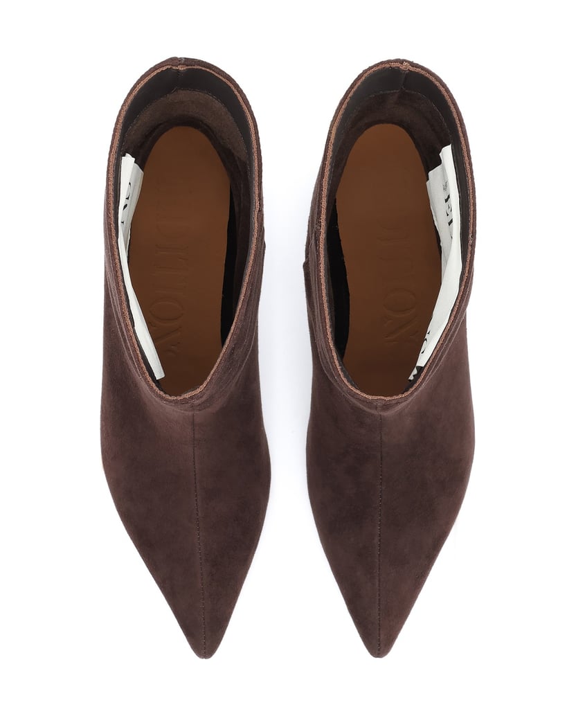 Kazar-Suede-slip-on-booties-with-extended-toe-box-tmavě-hnědá