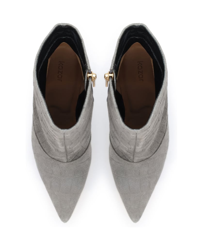 Kazar-Grey-embossed-nubuck-booties-on-a-high-stiletto-heel-šedá