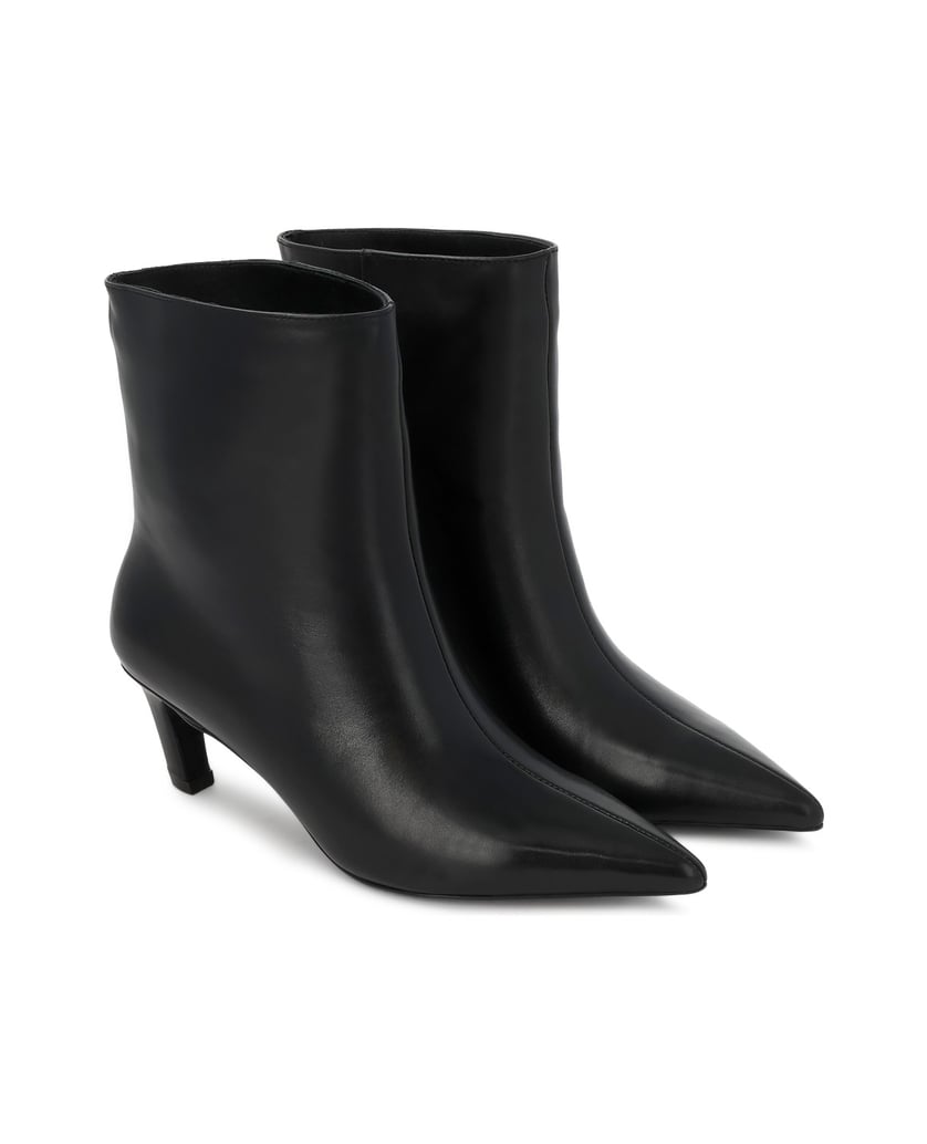 Kazar-Slip-on-booties-with-extended-nose-and-comfortable-heel-černá