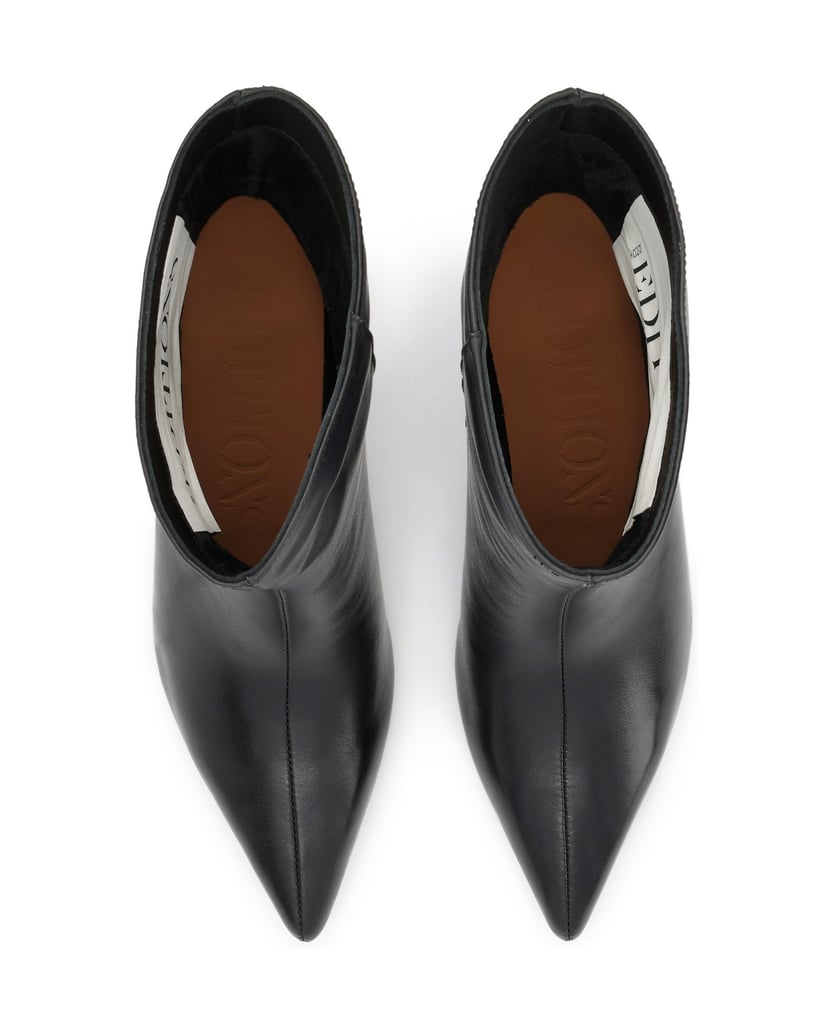 Kazar-Slip-on-booties-with-extended-nose-and-comfortable-heel-černá