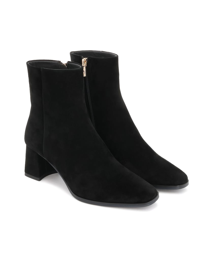 Kazar-Minimalist-booties-in-black-suede-čierna