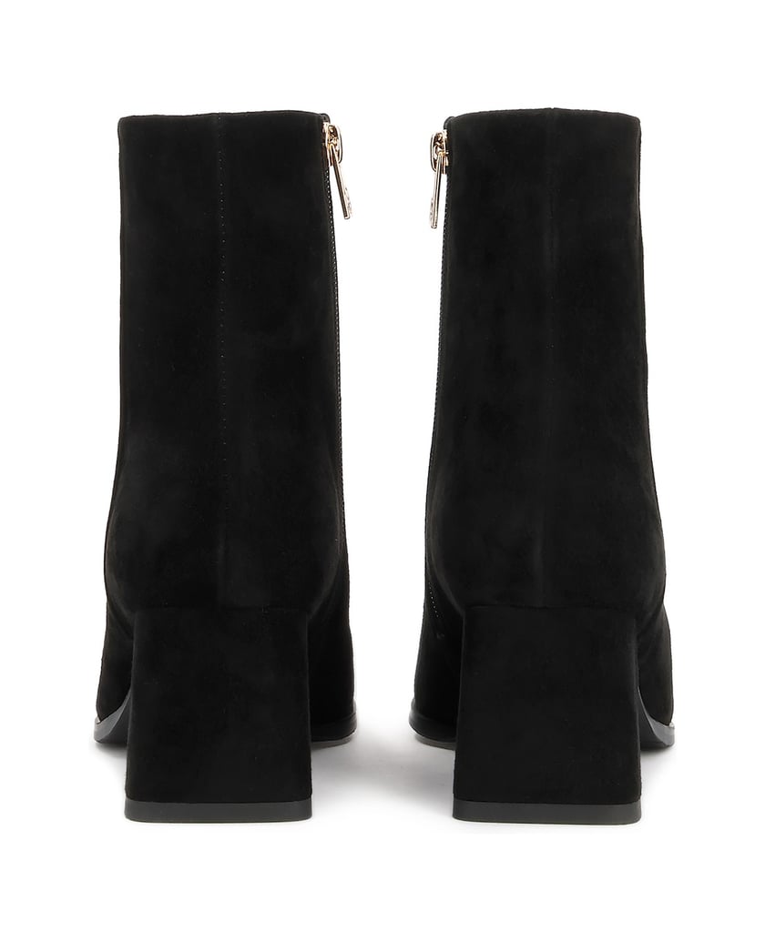 Kazar-Minimalist-booties-in-black-suede-čierna
