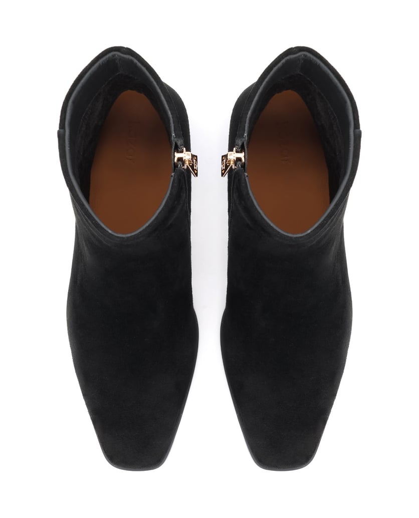 Kazar-Minimalist-booties-in-black-suede-čierna