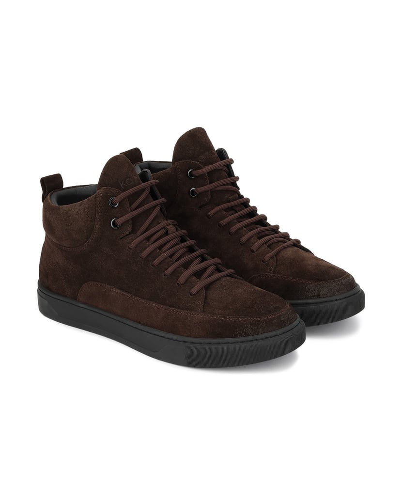Kazar-Brown-suede-sneakers-with-zipper-and-lacing-hnedá