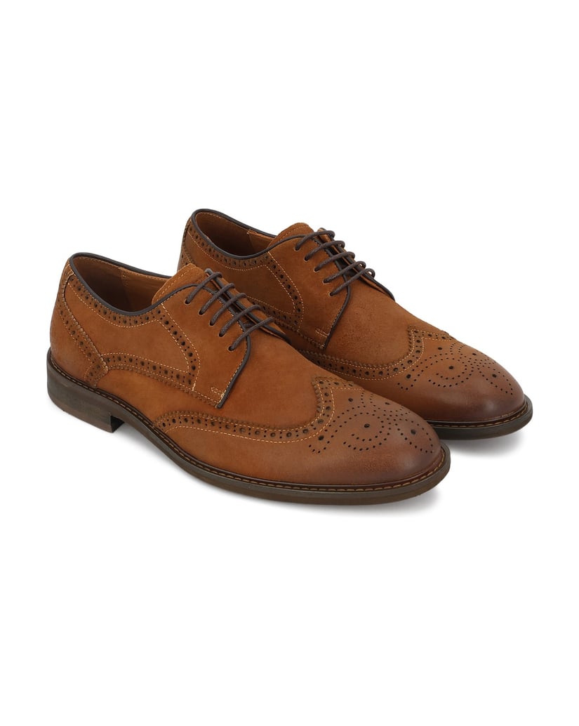 Kazar-Brown-suede-half-shoes-with-openwork-embellishment-hnedá