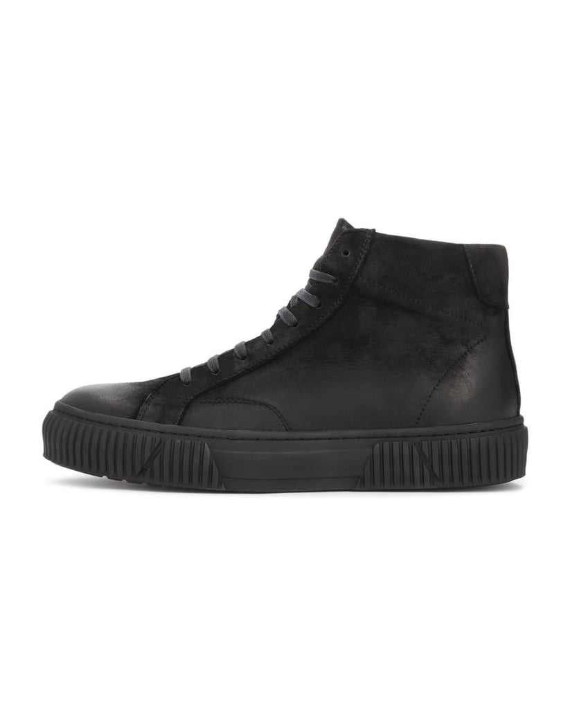 Kazar-Black-lace-up-nubuck-sneakers-čierna