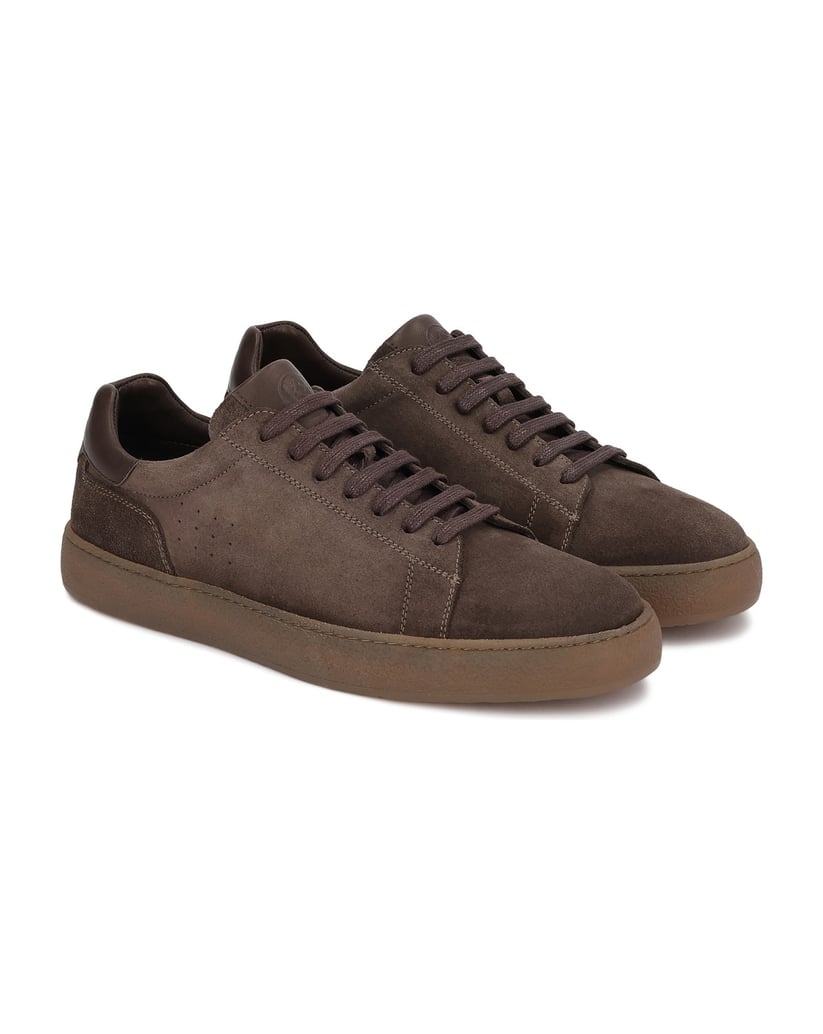 Kazar-Taupe-sneakers-with-low-upper-tmavošedá