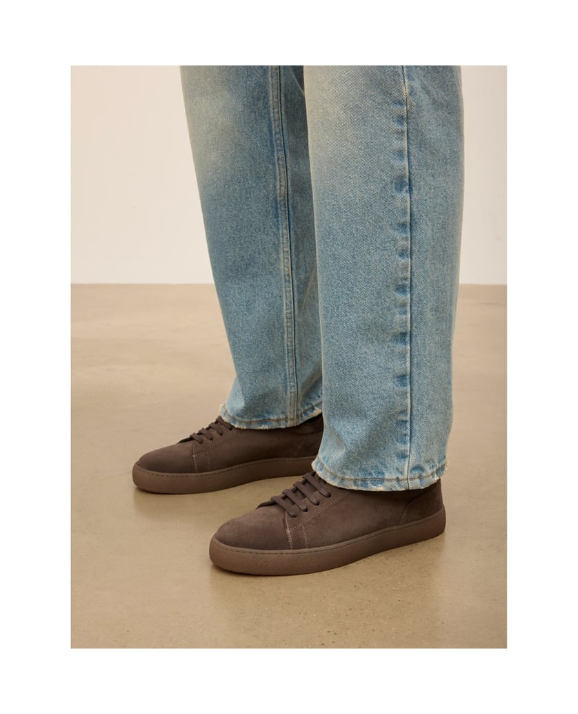 Kazar-Taupe-sneakers-with-low-upper-tmavošedá