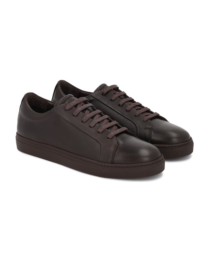Kazar-Brown-leather-low-top-sneakers-hnedá