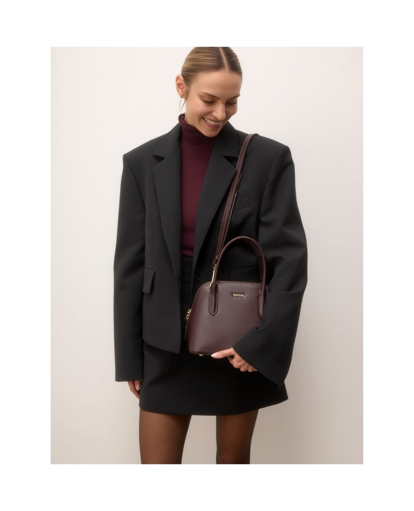 Kazar-A-maroon-satchel-style-bag-with-handles-and-a-strap-červená