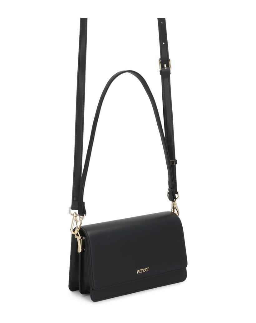 Kazar-Small-leather-bag-with-a-flap-čierna