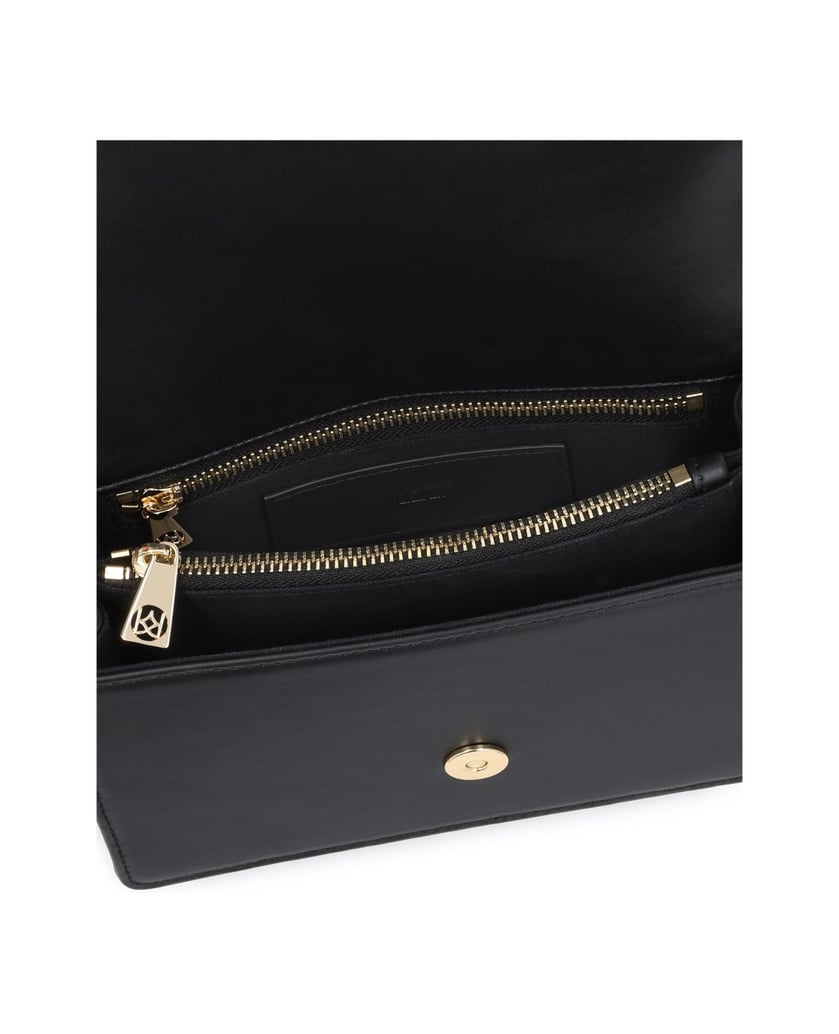 Kazar-Small-leather-bag-with-a-flap-čierna