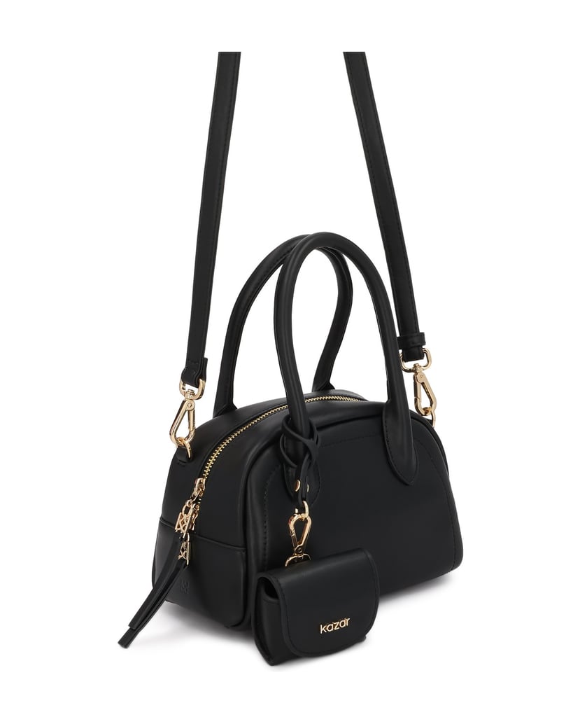 Kazar-Leather-mini-satchel-with-a-detachable-coin-purse-čierna