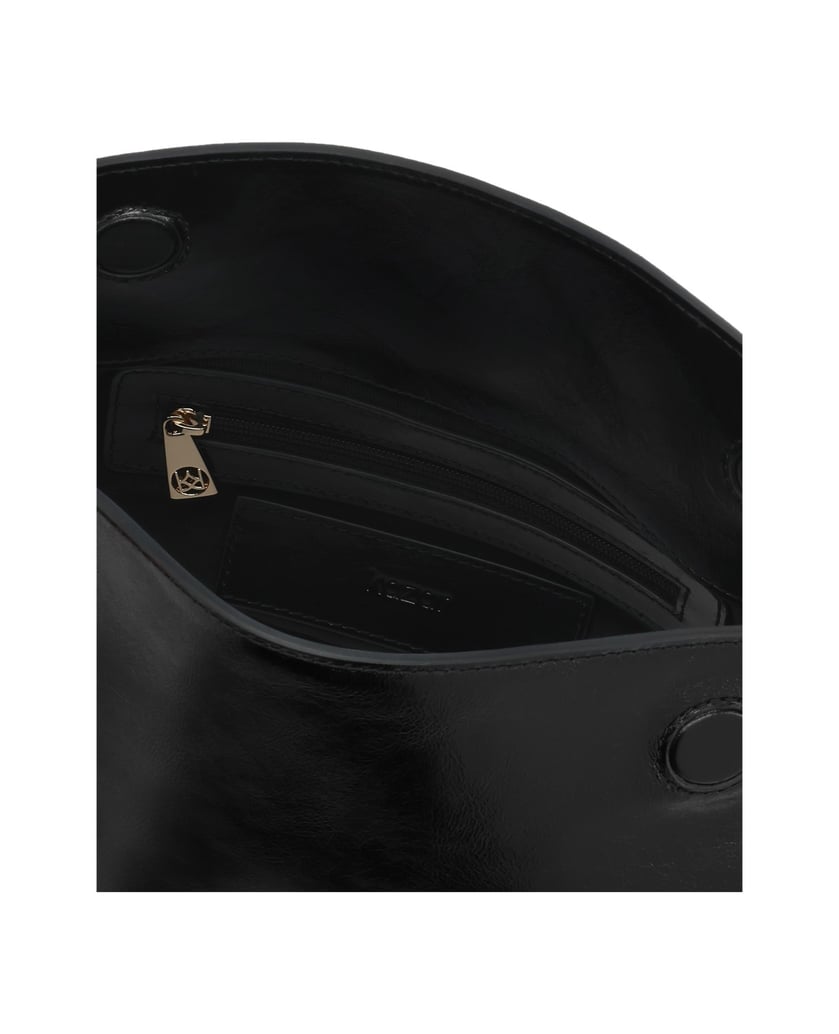 Kazar-An-oblong,-black-handbag-with-an-envelope-style-flap-černá