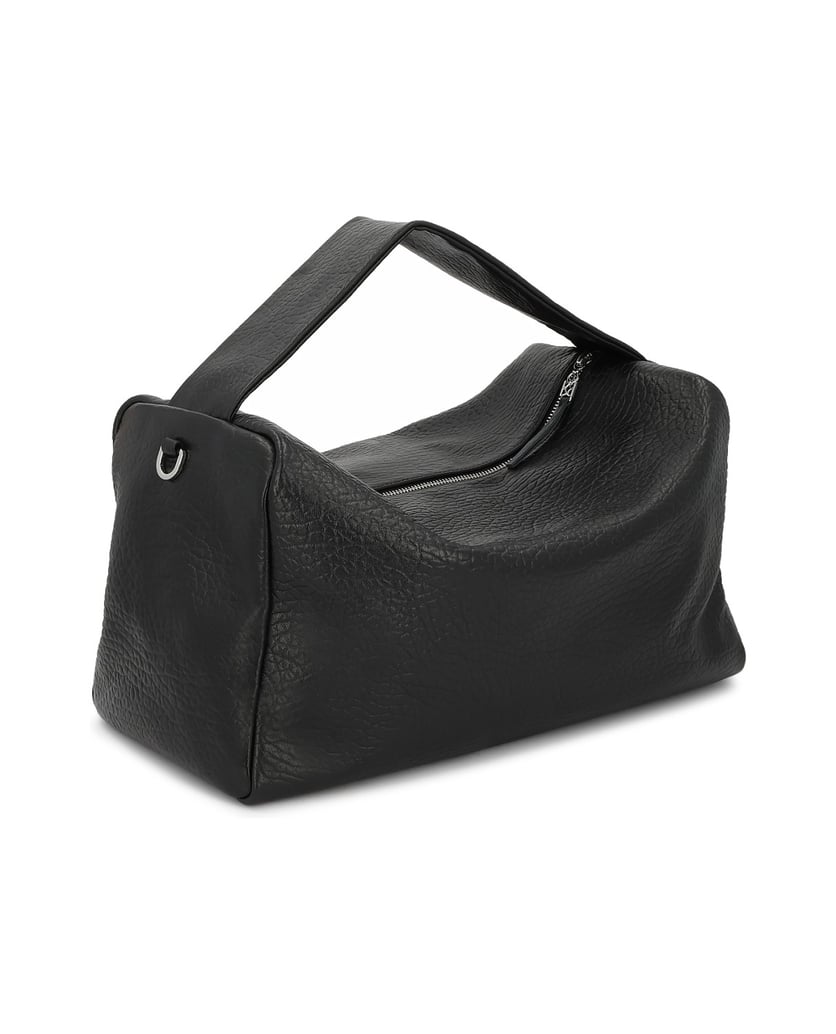 Kazar-A-spacious-black-leather-handbag-with-a-polka-dot-texture-čierna