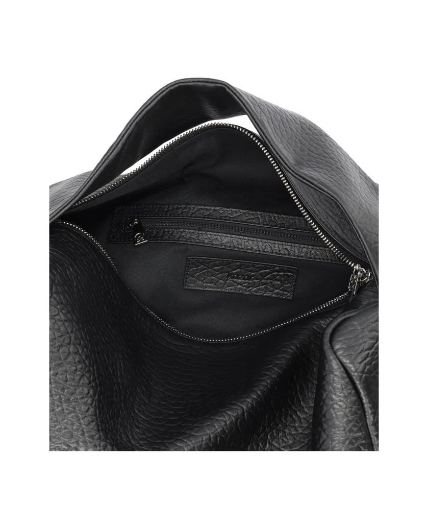Kazar-A-spacious-black-leather-handbag-with-a-polka-dot-texture-čierna