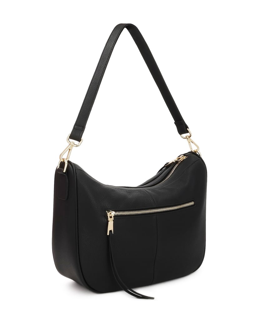 Kazar-Black-handbag-with-a-handle-and-two-belts-černá