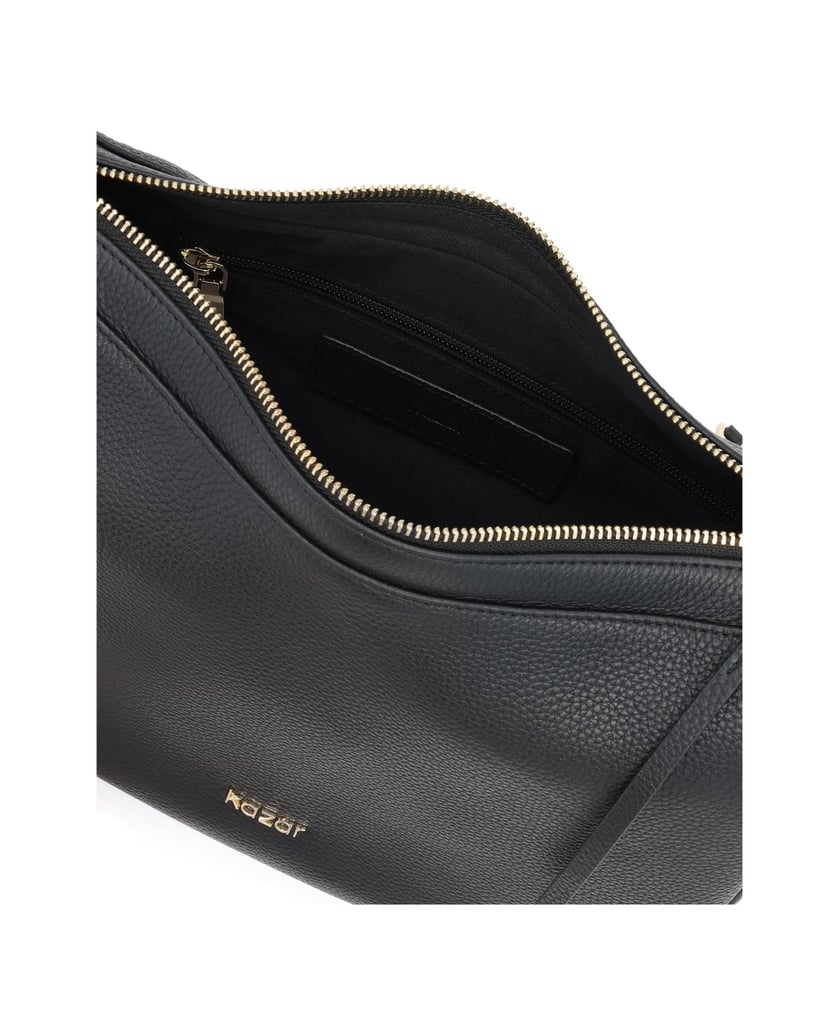 Kazar-Black-handbag-with-a-handle-and-two-belts-černá