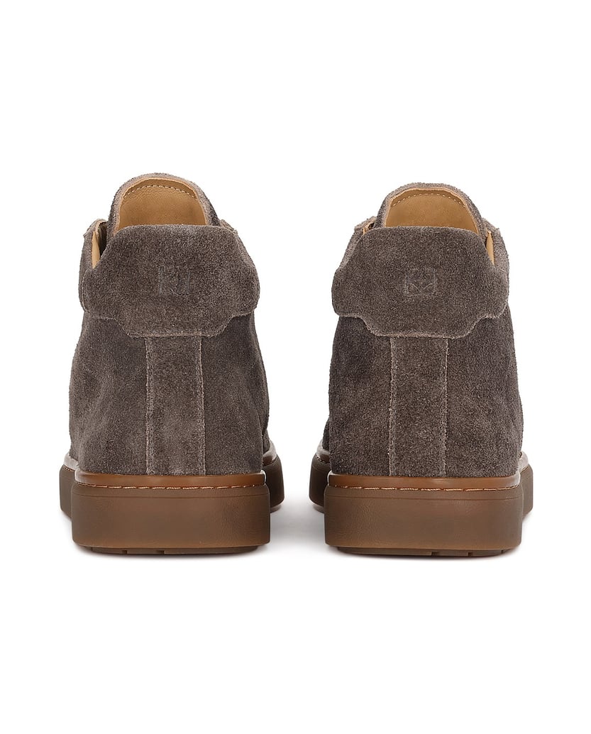 Kazar-High-top-suede-sneakers-in-taupe-tmavošedá