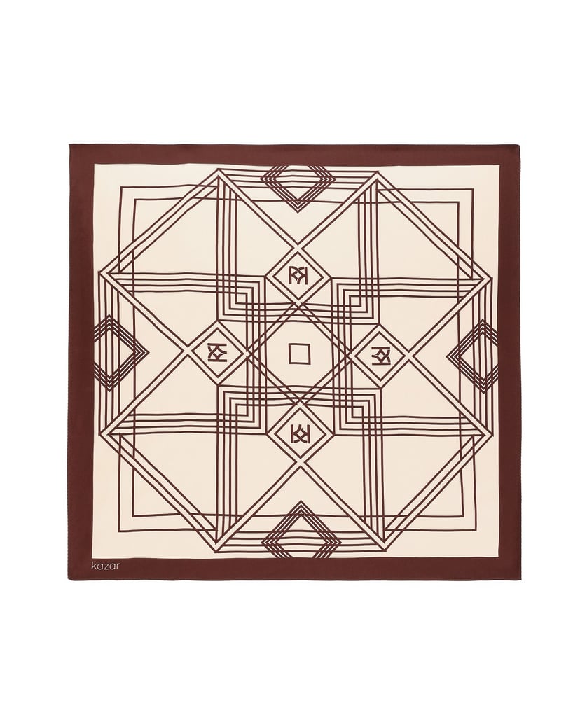 Kazar-Luxurious-silk-scarf-with-an-abstract-pattern-červená