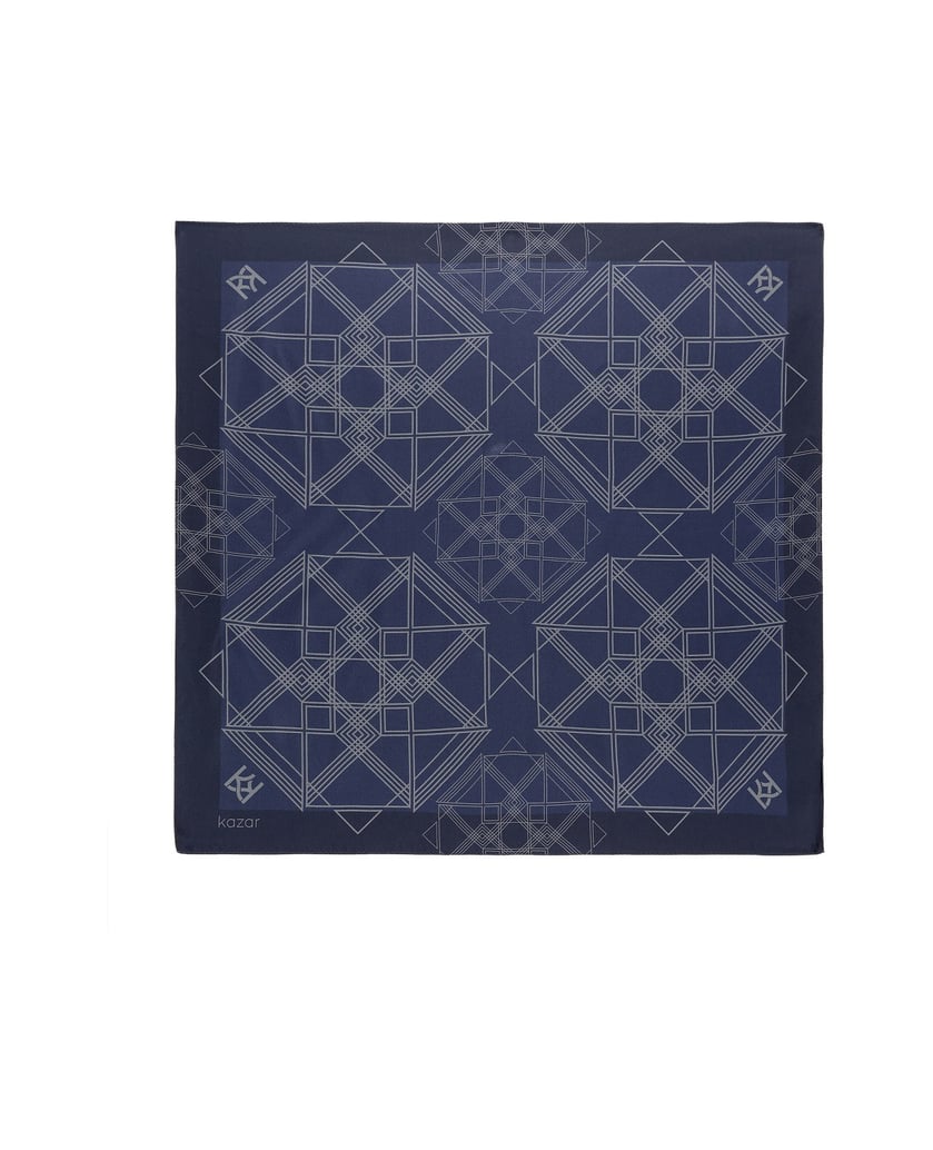 Kazar-Silk-scarves-with-a-subtle-print-tmavá-modrá