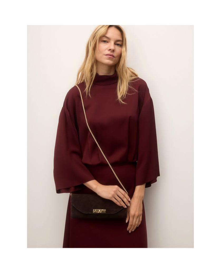 Kazar-Elegant-oblong-suede-occasional-bag-tmavá-hnedá