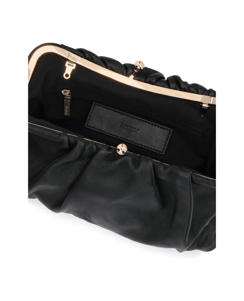 Kazar-A-stylish-black-handbag-made-of-crinkled-leather-čierna