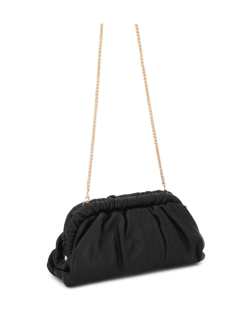 Kazar-Black-leather-clutch-with-a-chain-strap-čierna
