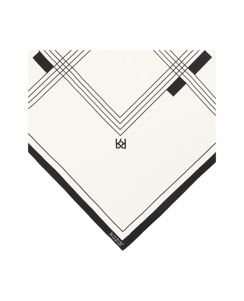 Kazar-Cream-colored-silk-scarf-with-a-black-pattern-biela
