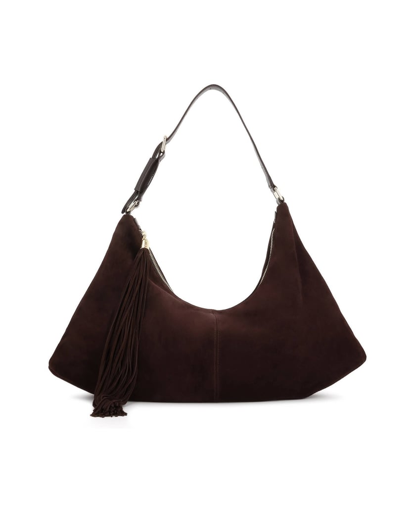 Kazar-Large-suede-handbag-with-a-braggadocio-in-a-shade-of-brown-tmavá-hnedá