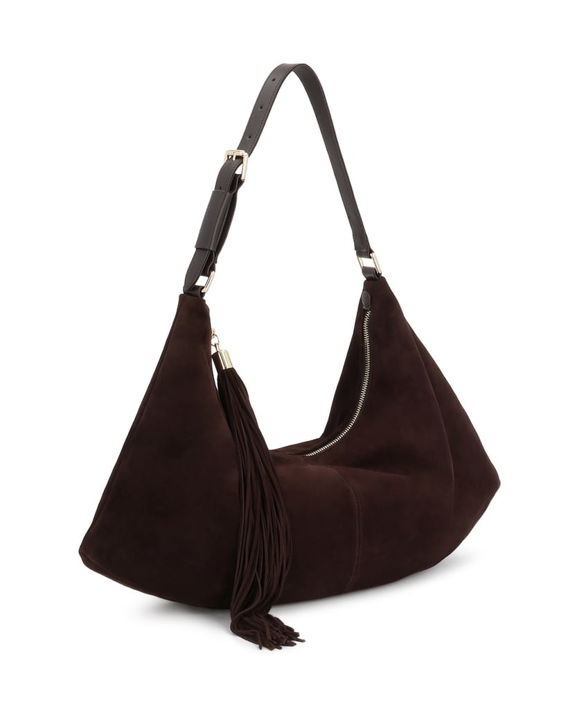 Kazar-Large-suede-handbag-with-a-braggadocio-in-a-shade-of-brown-tmavá-hnedá