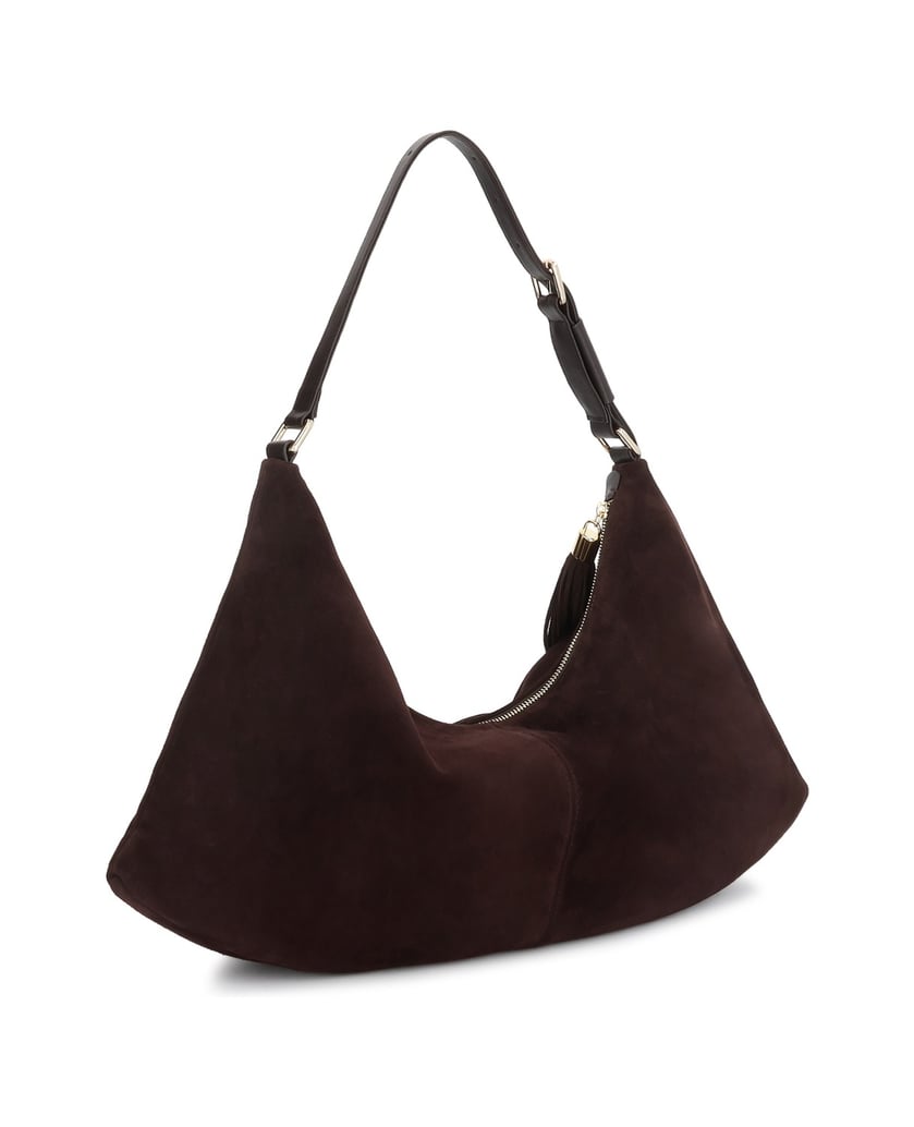 Kazar-Large-suede-handbag-with-a-braggadocio-in-a-shade-of-brown-tmavá-hnedá