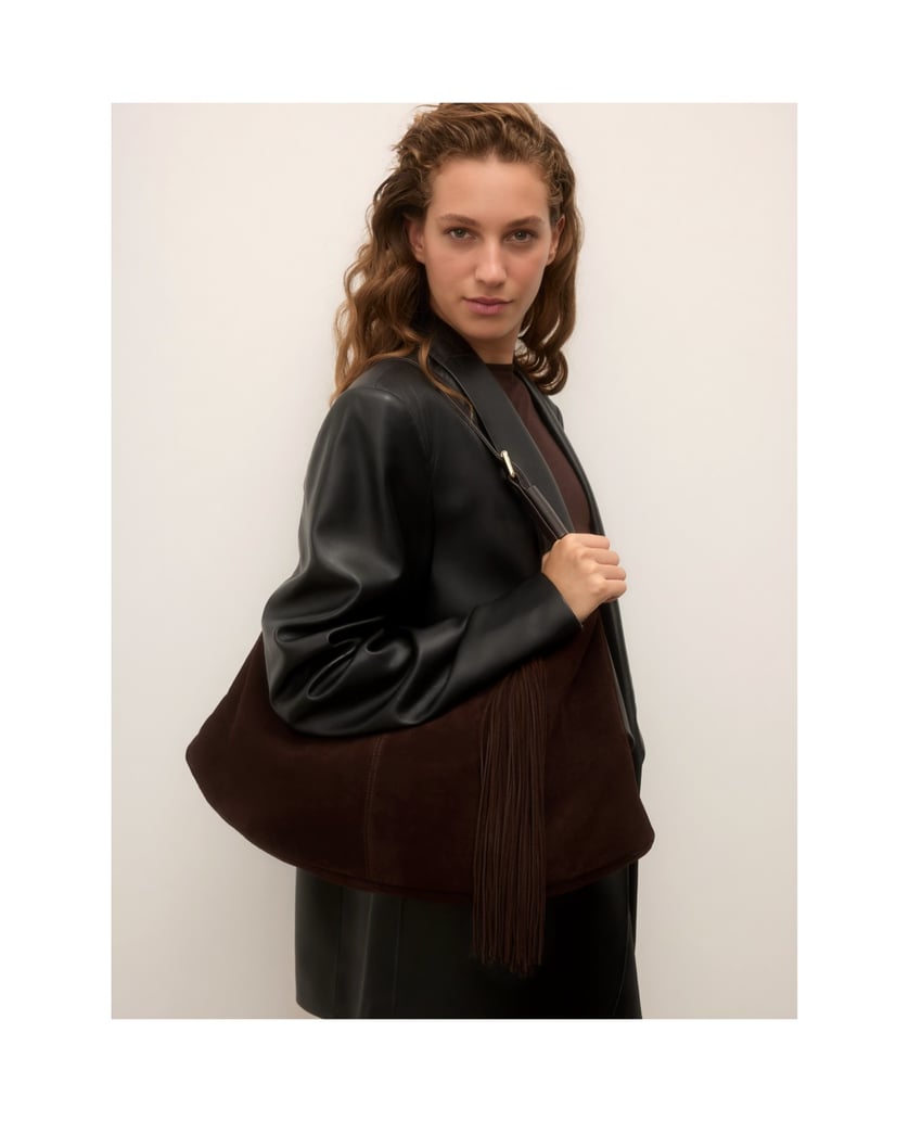 Kazar-Large-suede-handbag-with-a-braggadocio-in-a-shade-of-brown-tmavá-hnedá