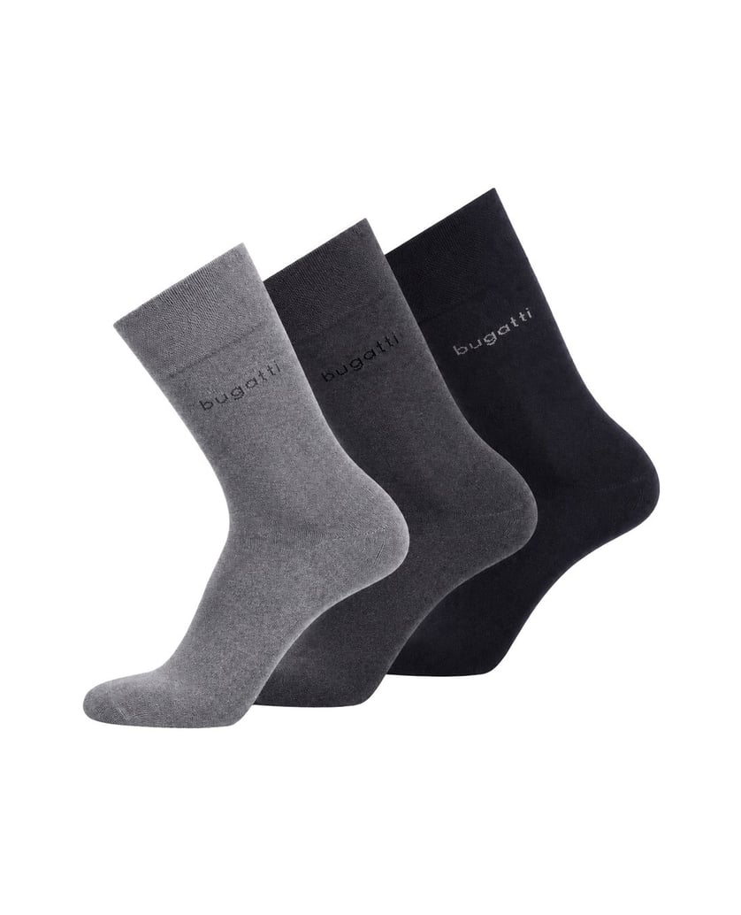 BUGATTI-Herren-Socken-3er-Pack-schwarz