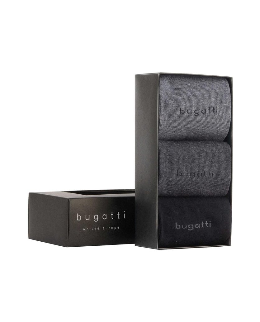 BUGATTI-Herren-Socken-3er-Pack-schwarz