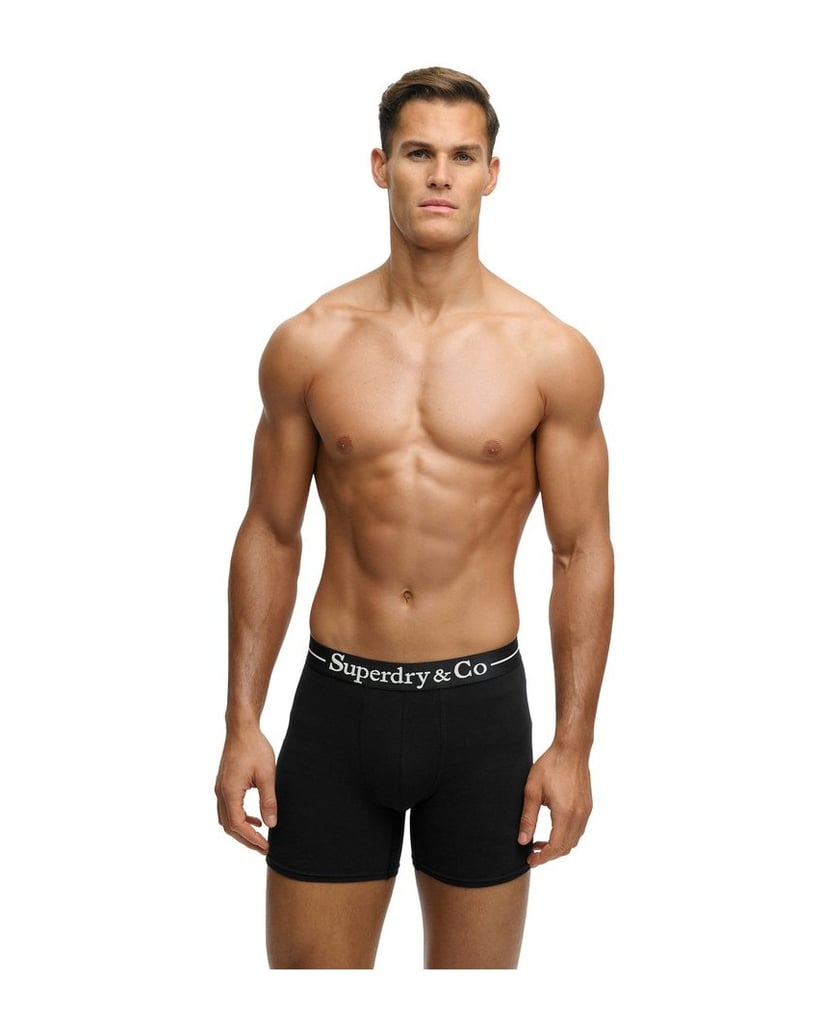 Superdry-Herren-Boxershort-3er-Pack-BOXER-TRIPLE-PACK-schwarz