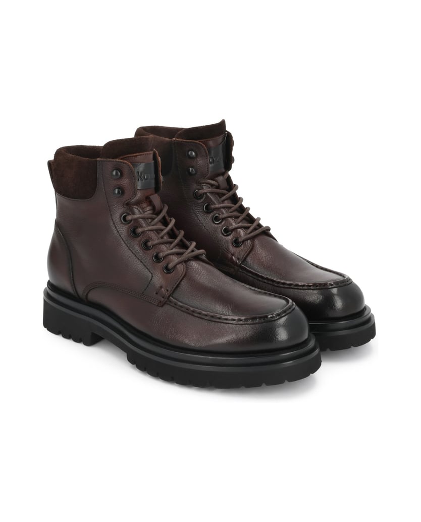Kazar-Brown-Flat-Ankle-Boots-with-a-high-leather-shaft-hnedá