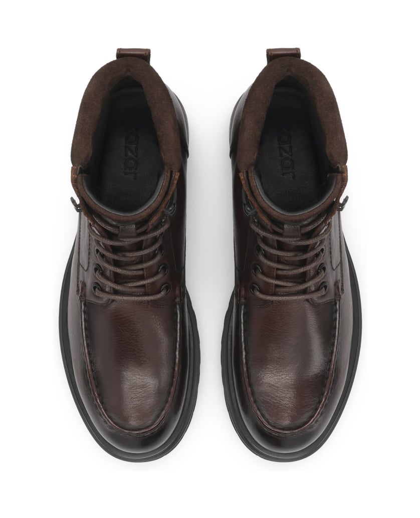 Kazar-Brown-Flat-Ankle-Boots-with-a-high-leather-shaft-hnedá