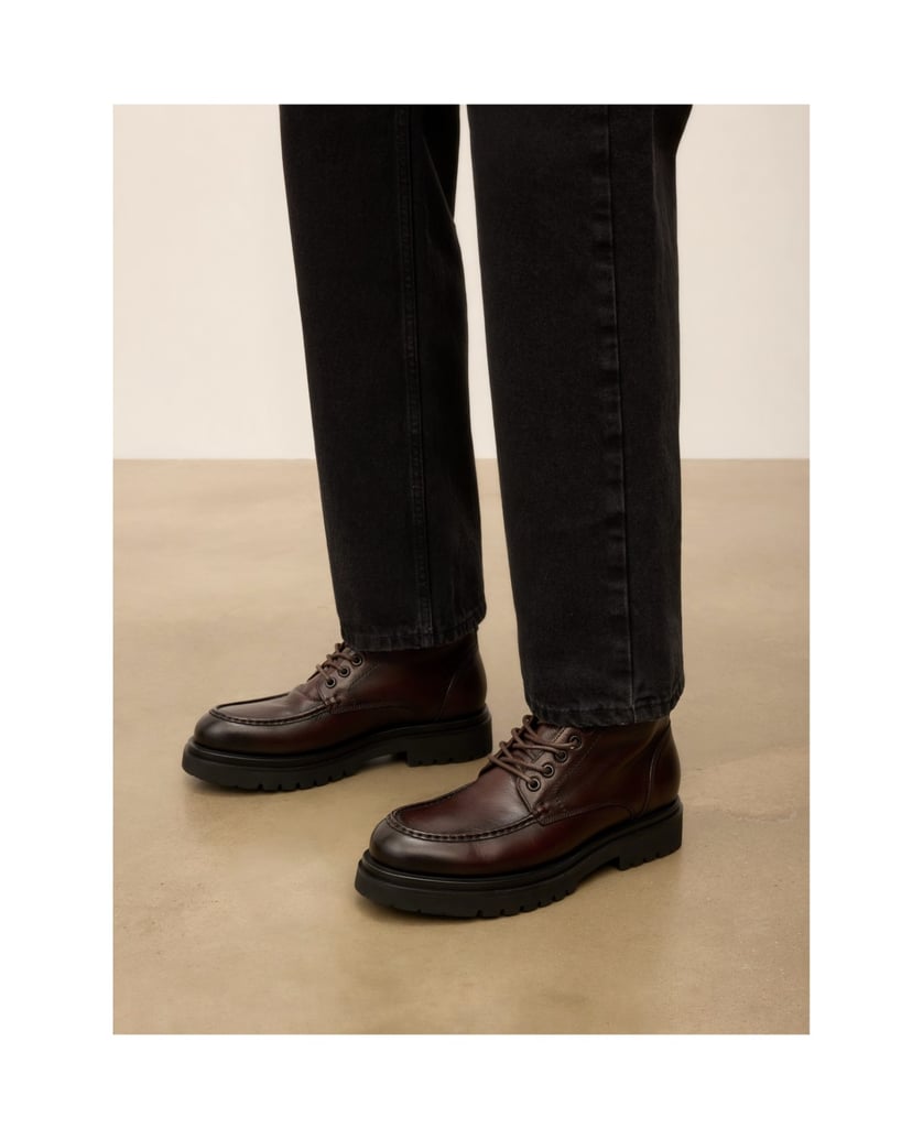 Kazar-Brown-Flat-Ankle-Boots-with-a-high-leather-shaft-hnedá