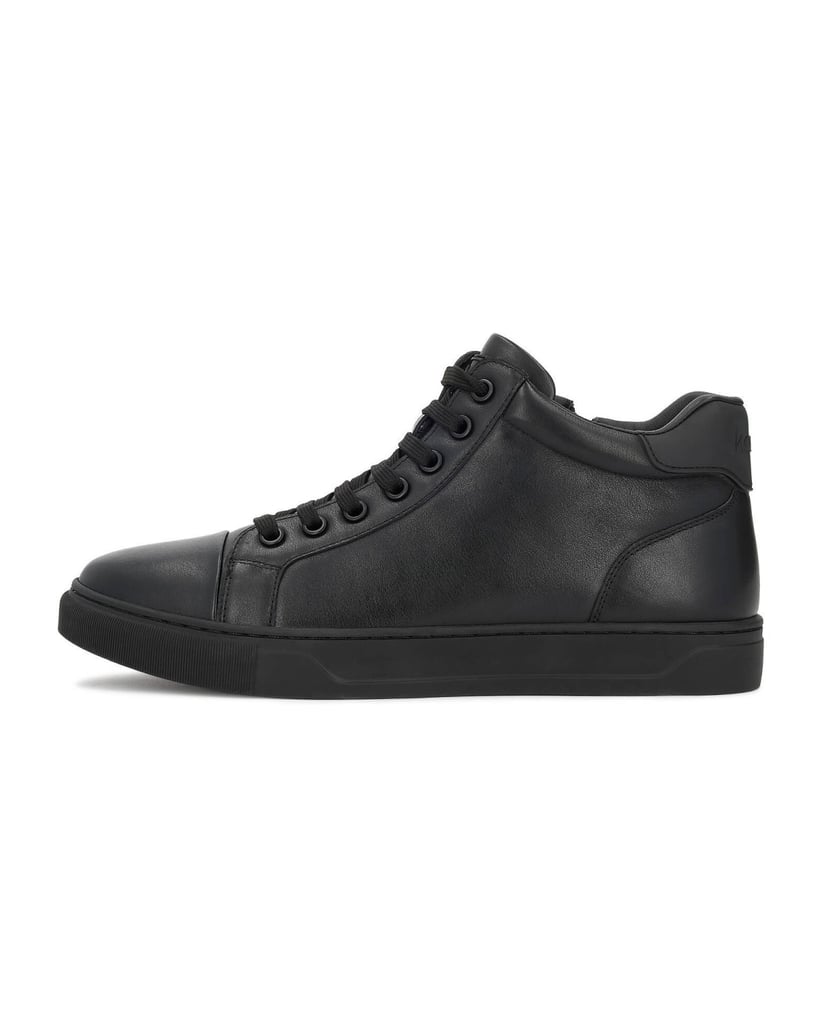 Kazar-Black-high-top-leather-sneakers-čierna