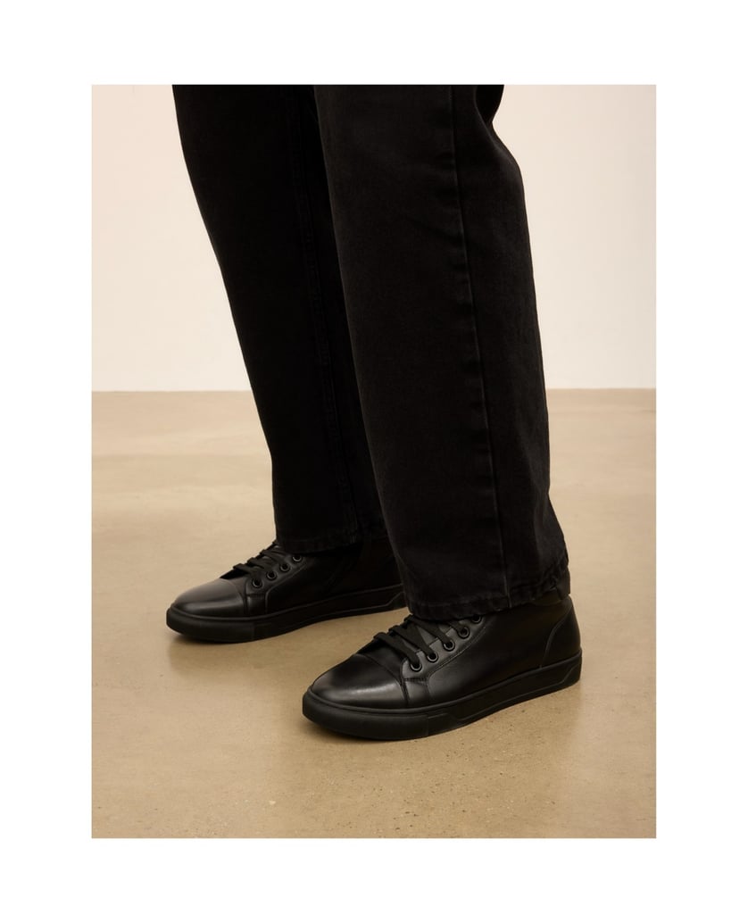 Kazar-Black-high-top-leather-sneakers-čierna