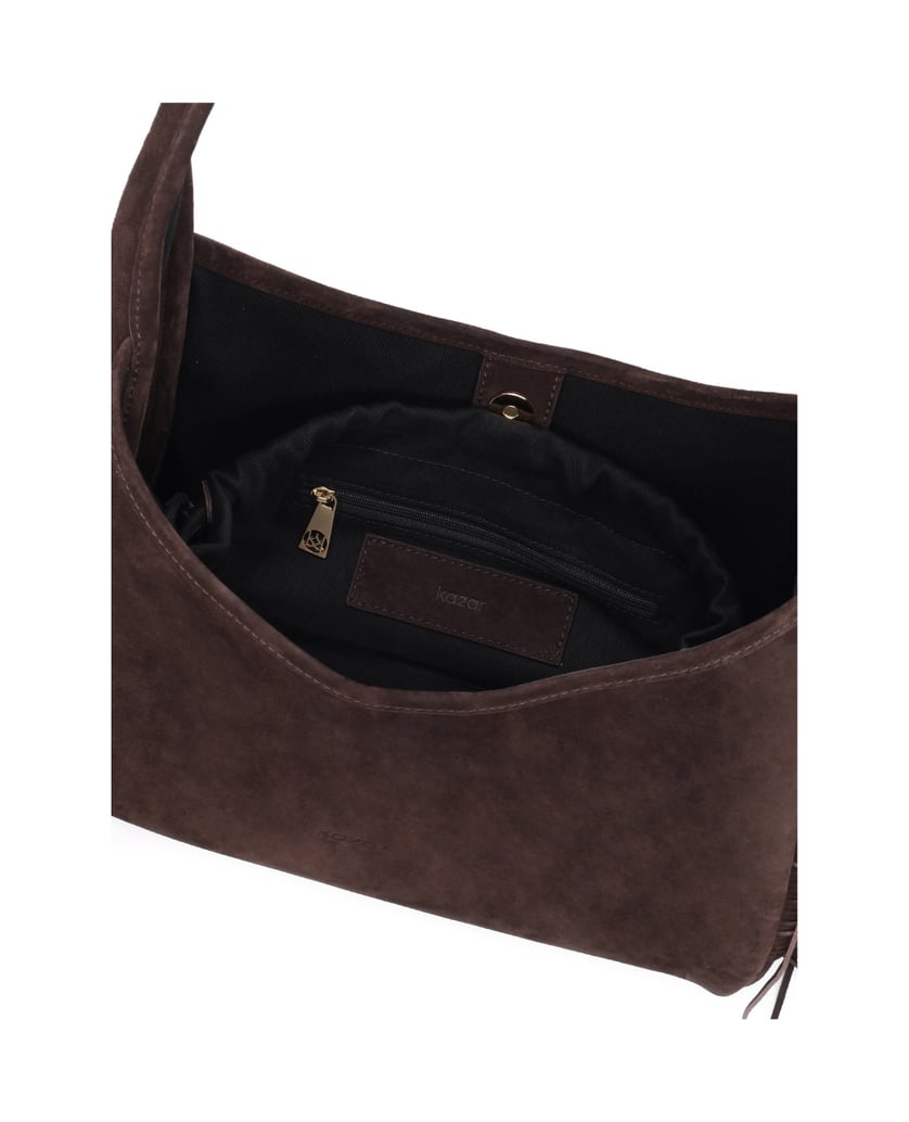 Kazar-Suede-shoulder-bag-with-eye-catching-tassels-tmavá-hnedá