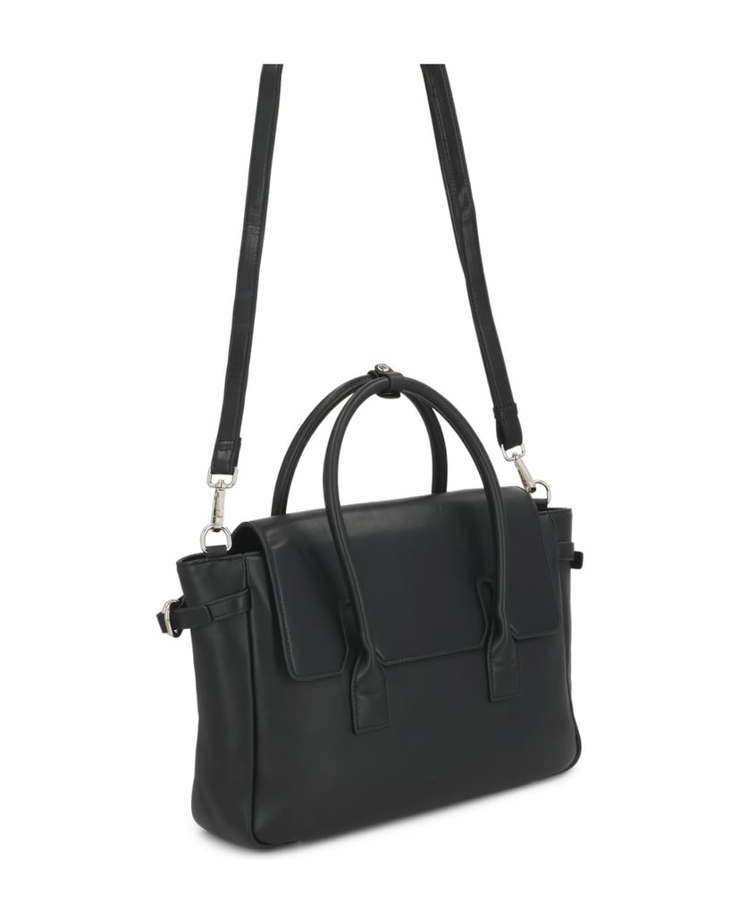Kazar-An-elegant-top-handle-bag-in-a-satchel-style-černá