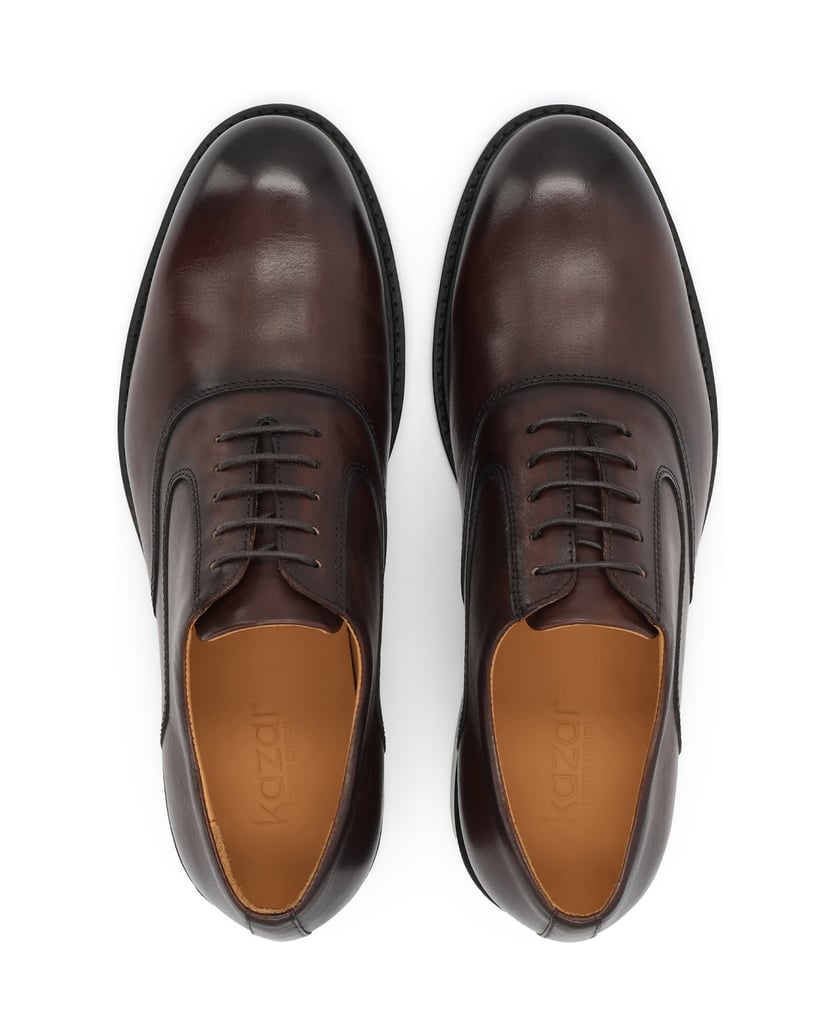Kazar-Elegant-brown-leather-oxfords-hnedá