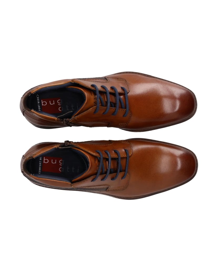 BUGATTI-Schnürstiefel-cognac