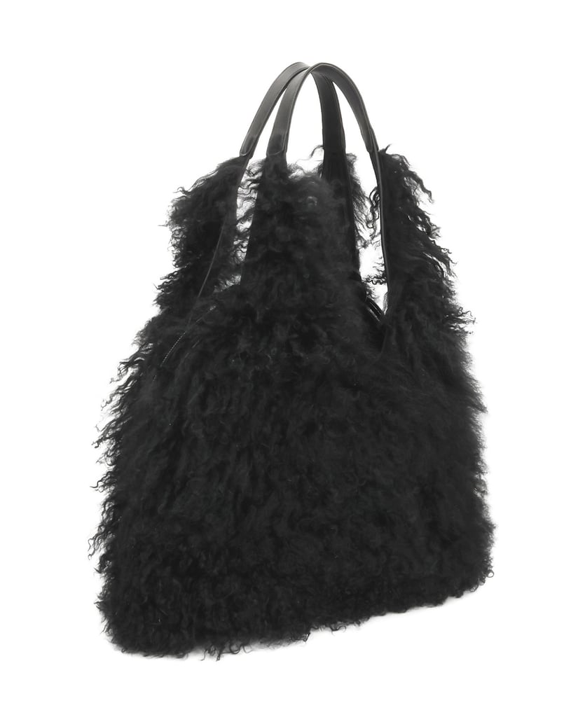 Kazar-Soft-fur-shoulder-bag-černá