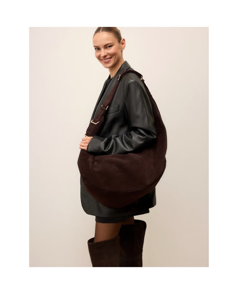 Kazar-Dark-brown-hobo-XXL-suede-shoulder-bag-tmavě-hnědá