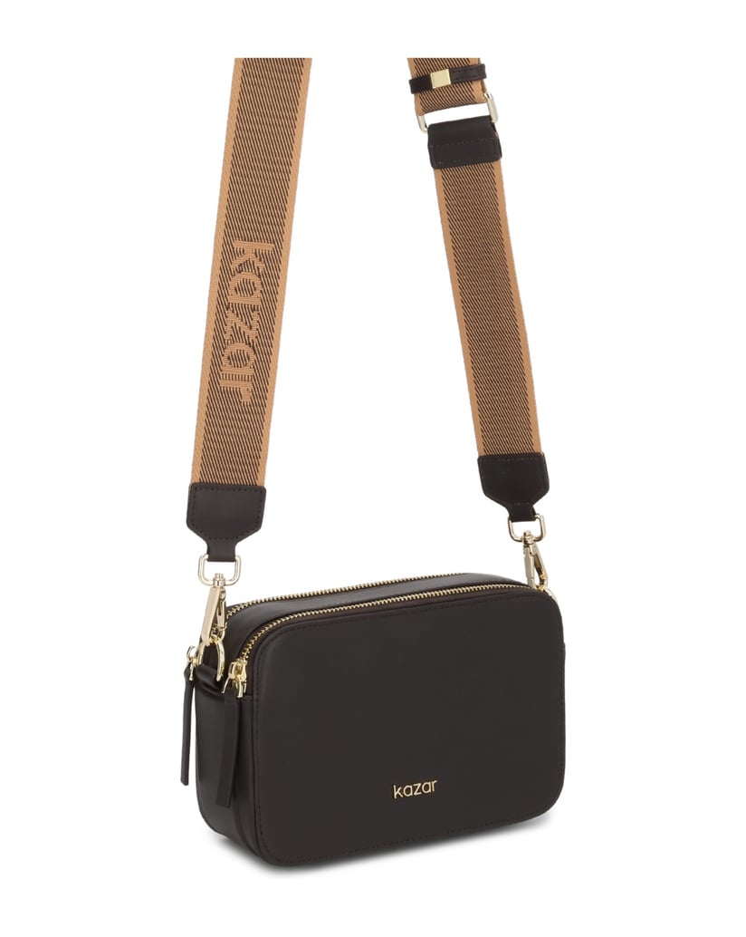 Kazar-Dark-brown-leather-bag-with-interchangeable-belts-tmavá-hnedá